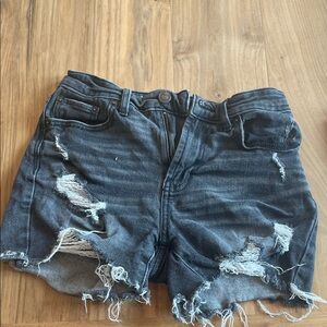 No boundaries Distressed Black Denim Shorts